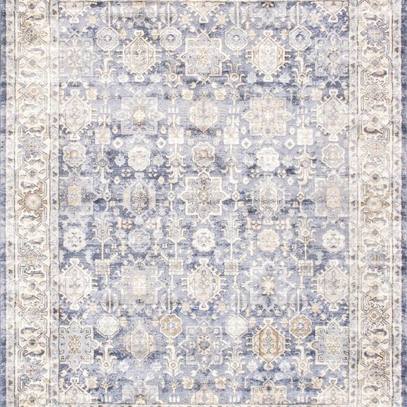 Pasargad Amadeus Design Power Loom 9x12 Area Rug Blue & Ivory (NWT) - Picture 4 of 4
